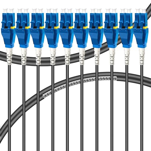 10-Pack - 3m Uniboot LC to LC Armored Fiber Patch Cable, Singlemode 9/125um by Bangun