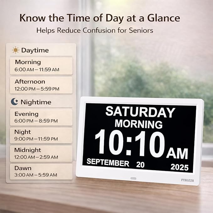 11.5'' Dementia Clocks for Seniors Extra Large, Senior Clocks - Image 3