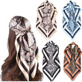 4Pcs Silk Head Scarves for Women Satin Hair Scarf 35”Large Square Bandana Silk by Upeilxd