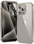 toushion 3 in 1 for iPhone 15 Pro Max Case Clear, Screen Protector *1 & Camera by Unknown