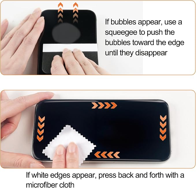 QHOHQ 3 Pack Screen Protector for iPhone 17 Pro + 1 Set Camera Lens Protector - Image 9