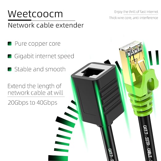 Ethernet Extension Cable 65ft, Network Cat6a Extension Patch Cable RJ45 Cords - Image 8