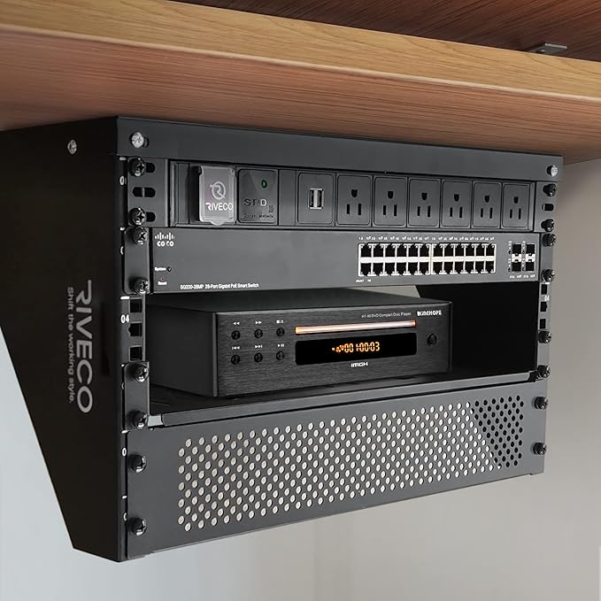RIVECO 2U Wall Mount Rack for Network| Reinforced Heavy Load 66-99 LBS Small - Image 6