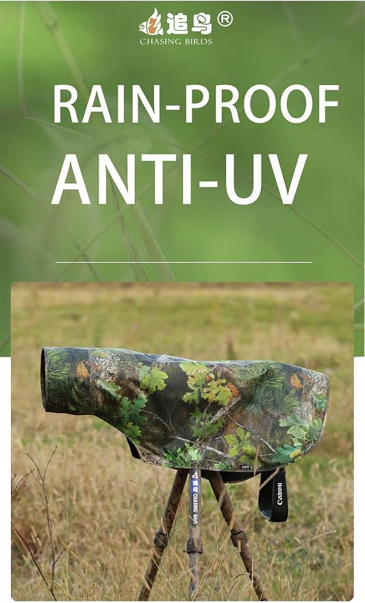 CHASING BIRDS Camouflage Waterproof Opaque Anti-UV Rain Covers Raincoat - Image 2