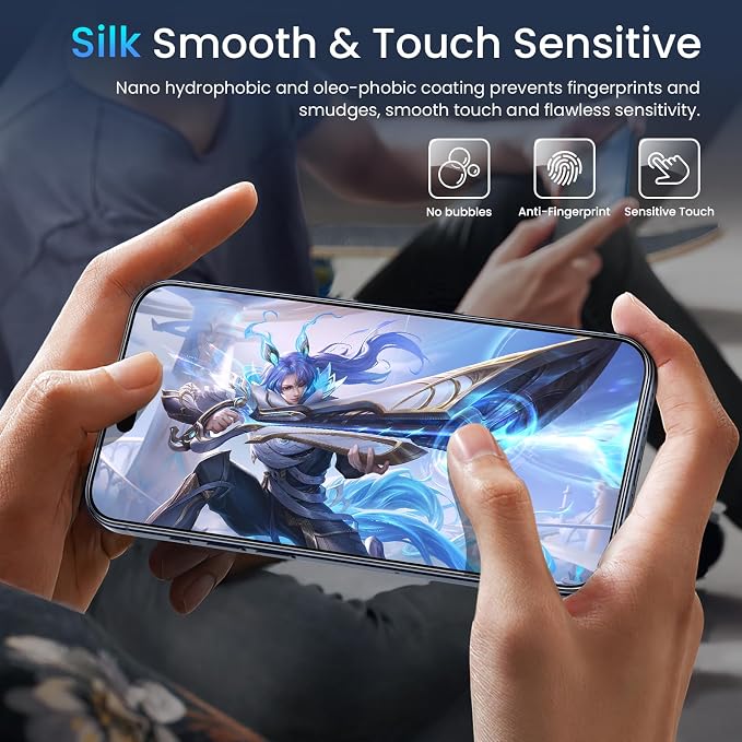 Fotbor [3+3 Pack for iPhone 15 Pro Max Screen Protector - Image 5