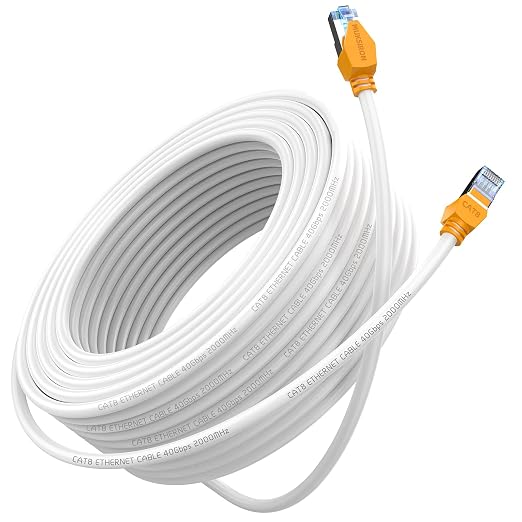 Cat 8 Ethernet Cable 20 ft, 40Gbps High Speed Gaming Network Cable 2000MHz by MUKSIRON