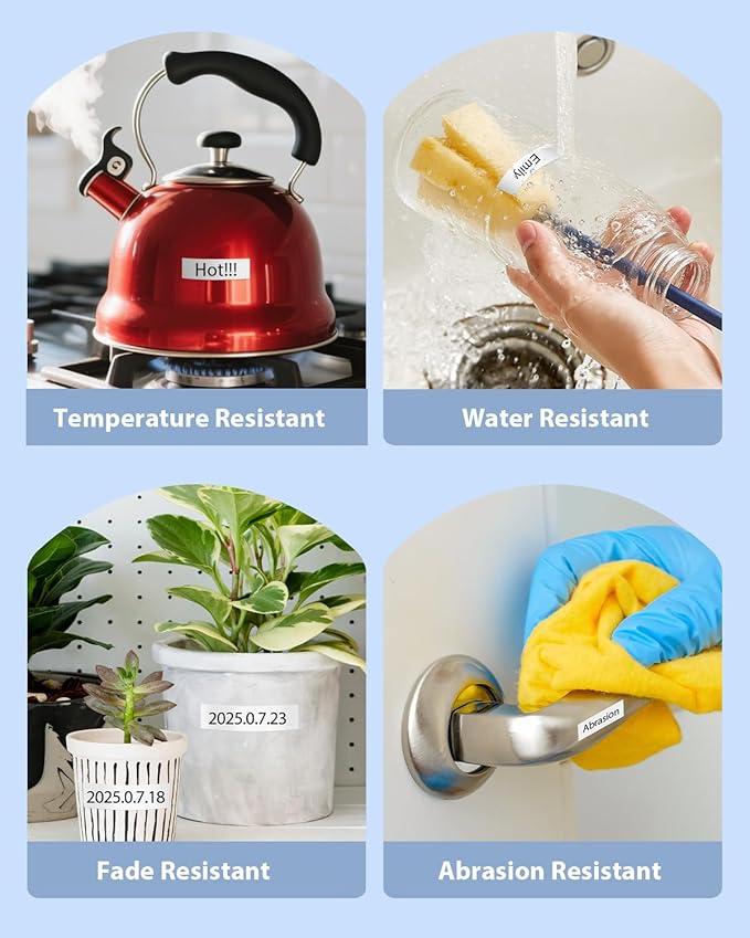 6-Pack TZe-231 TZ Tape 12mm 0.47 Laminted White Compatible for Brother Ptouch Label Maker Tape TZe231 TZe-2312pk TZ-231 Refills for P Touch PT-D210 PTD220 H110 D610BT D400, 1/2" x 26.2 ft