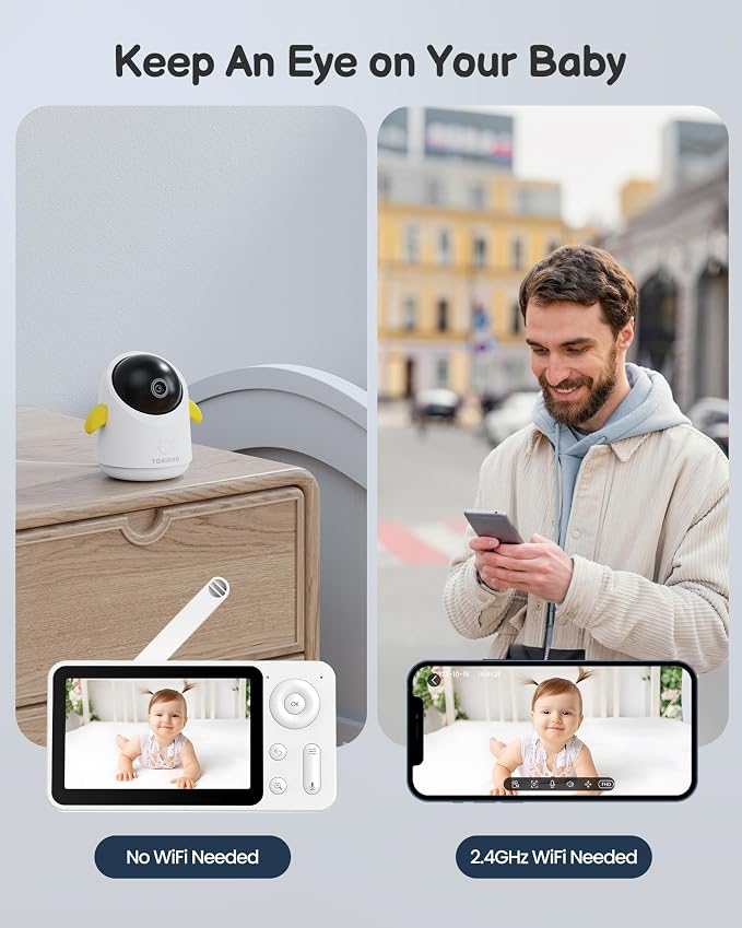 Baby Monitor with 2 Cameras and Audio WiFi/No WiFi: Baby Monitor WiFi - Image 7