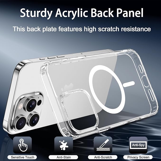 Magnetic for iPhone 15 Pro Max Case Clear - Image 2