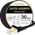 BUSOHE Cat 8 Ethernet Cable 30 FT, 40Gbps 2000MHz Cat8 High Speed Flat Internet by BUSOHE