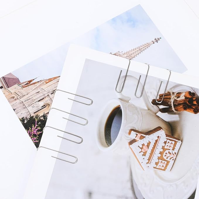 Jumbo Paper Clips，Qimailer Paper Clips - 1000 Pieces (10 Boxes of 100 Each) - Silver Standard Size 2.0IN - Office & School