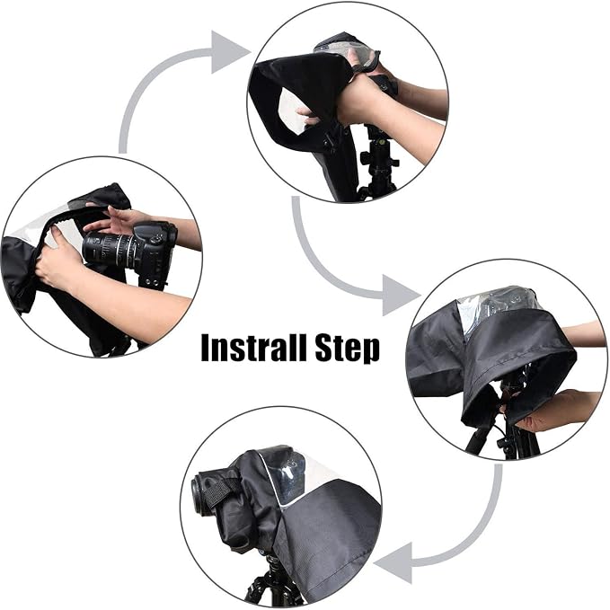 Camera Rain Cover Professional Waterproof Nylon Sleeves DSLR Camera Rain Cover - Image 4
