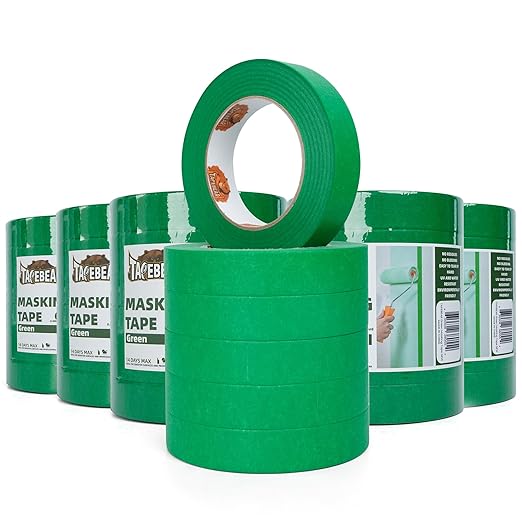 Green Painters Tape Multi-Surface Masking Tape 0.94 inch x 60 Yard, Indoor and Outdoor Painting Tape, Residue Free Easy Removal with Sharp Lines, Paint Tape for Walls, Auto, Home, 36Rolls