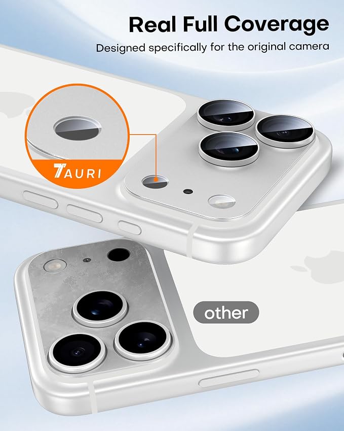 TAURI 2 Pack for iPhone 17 Pro Max Camera Lens Protector, Full Coverage - Image 6