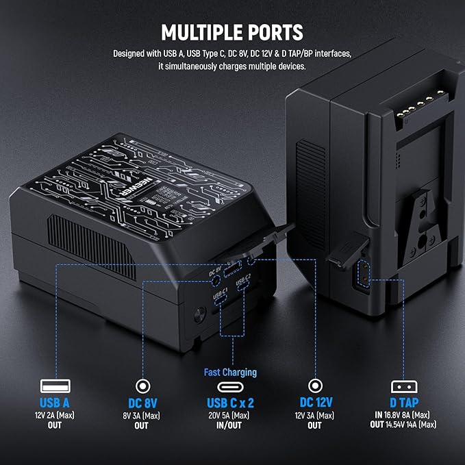 NEEWER Smart Mini V Mount Battery NEEWER APP Control, 6800mAh 99Wh 14.5V - Image 3