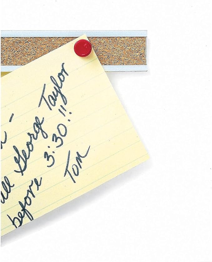 Quartet Bulletin Bar Strip, Cork Board, 48" x 1", Aluminum Frame, Beige (2006)
