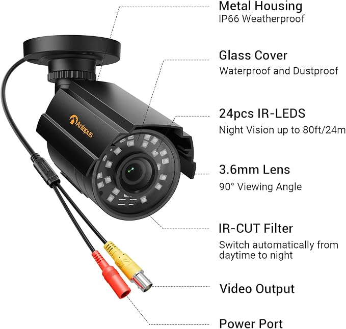 Anlapus 4-Pack 1080P Security Cameras - Image 9