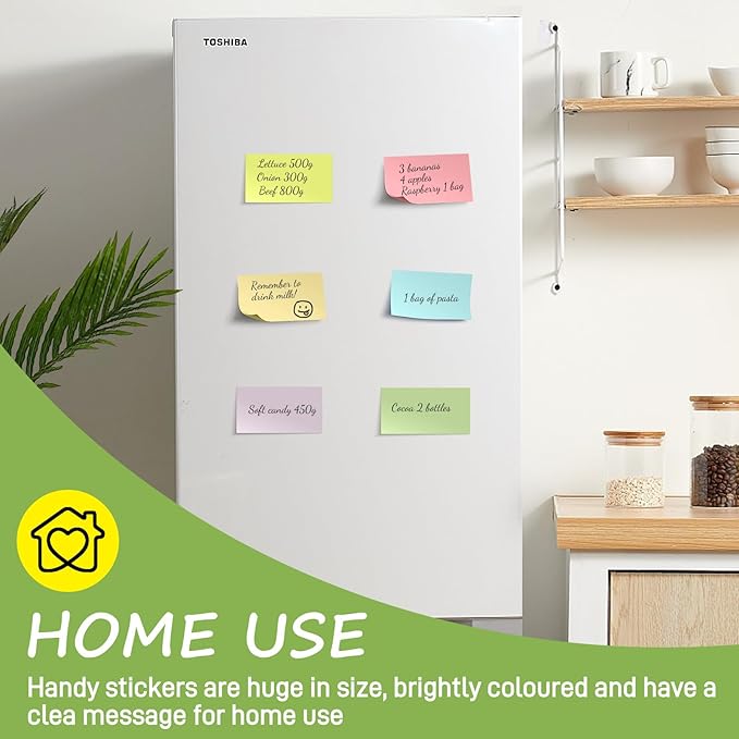 1920 Sheets 3x5 Inches Large Sticky Notes,Self-Stick Post Stickies Colorful Super Sticking Power Memo Pads for Teacher Supply,School and Office