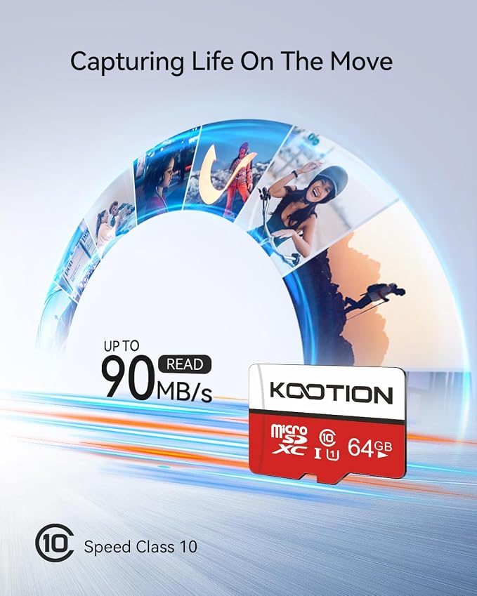 KOOTION 64GB Micro SD Card Class 10, UHS-1 Micro SDXC Memory Card - Image 2