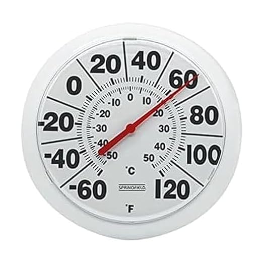 Springfield Indoor Outdoor Big and Bold Dial Thermometer, Wireless Thermometer by Springfield