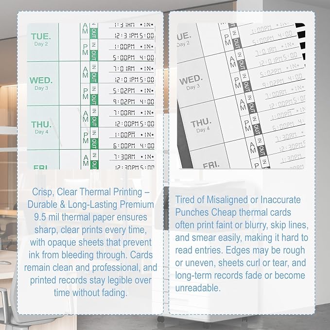 100 E8 Weekly Thermal Time Cards - Image 2