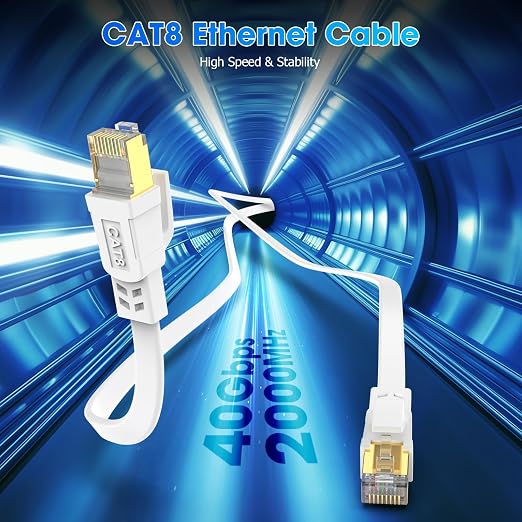 Cat 8 Ethernet Cable 200 ft, Heavy Duty High Speed Cat8 LAN Network Cable - Image 3
