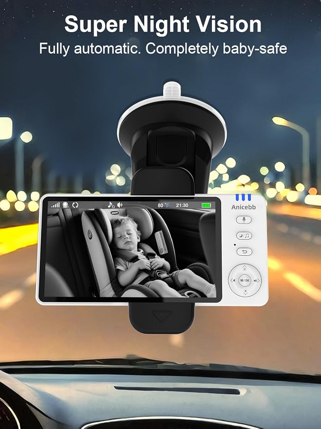 Wireless Baby Car Camera with 1080P Night Vision, Auto On/Off - Image 4