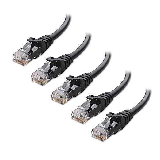 Cable Matters 10Gbps 5-Pack Snagless Cat 6 Ethernet Cable - 10ft by CableMatters
