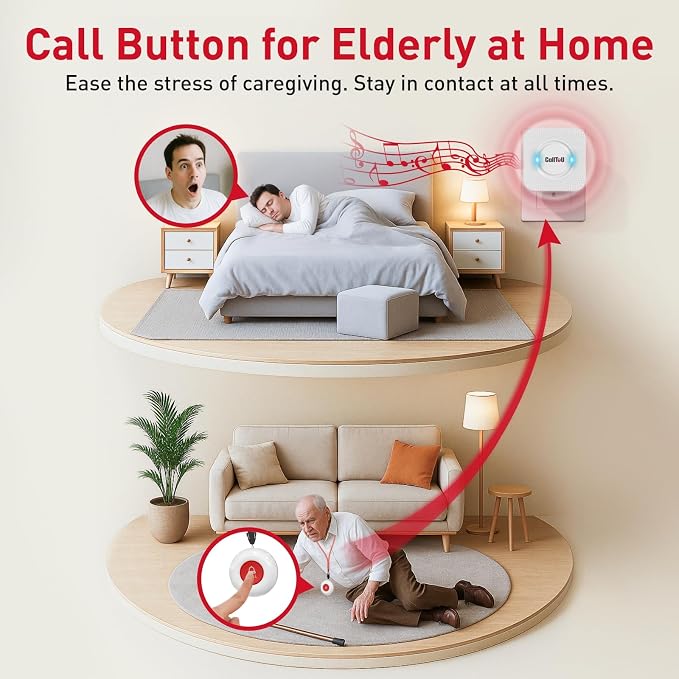 CallToU Caregiver Pager Wireless Call Button Nurse Alert System 500+ Feet - Image 8
