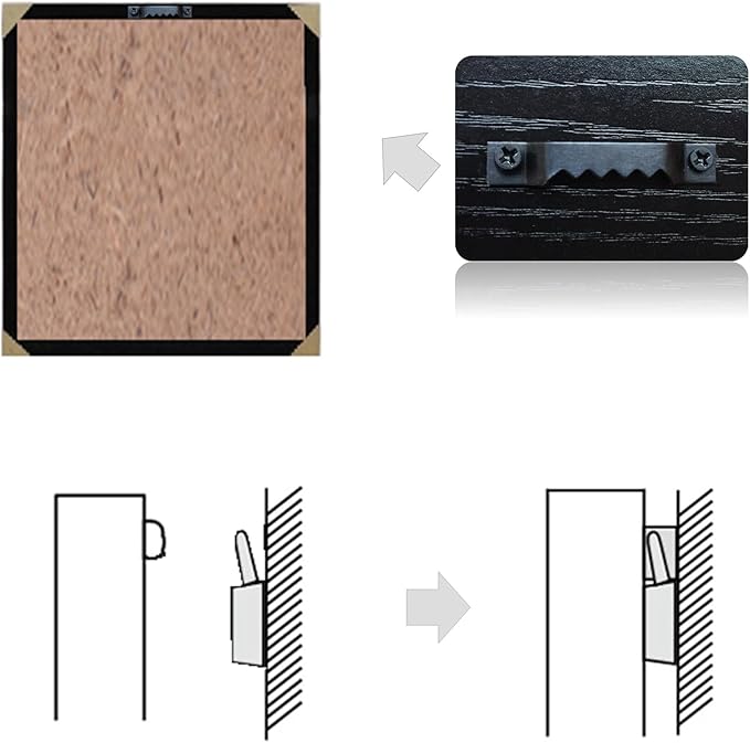 50 Pack Large Heavy Sawtooth Picture Hangers Steel Picture Hangers with Screws Picture Hang Solutions, for Hanging Clock Paintings Artwork Picture Frame Hook Photos (Black，Supports 50 lbs)