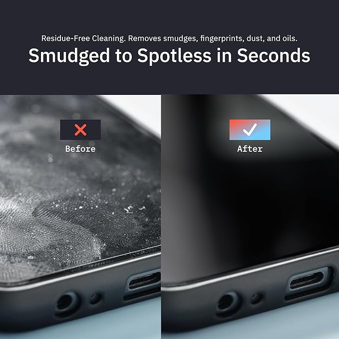 Elite Tech Gear Microfiber Cleaning Cloth 12-Pack - 12"x12" Oversized, Washable & Durable for Glasses, Lenses, Electronics & Screens - High Tech Quality Material