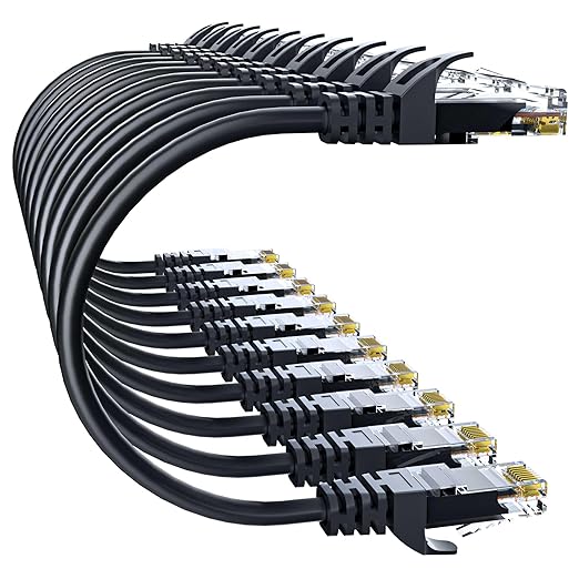 Cat 6 Ethernet Cable 10FT 10Pack, Cat6 Ethernet Patch Cable 10Gbps, High-Speed by 10Gsupxsel