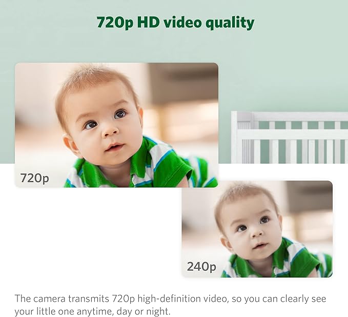LeapFrog LF915-2HD Baby Monitor, 2 Cameras, 5” 720p Screen, 360° Pan-Tilt-Zoom - Image 9