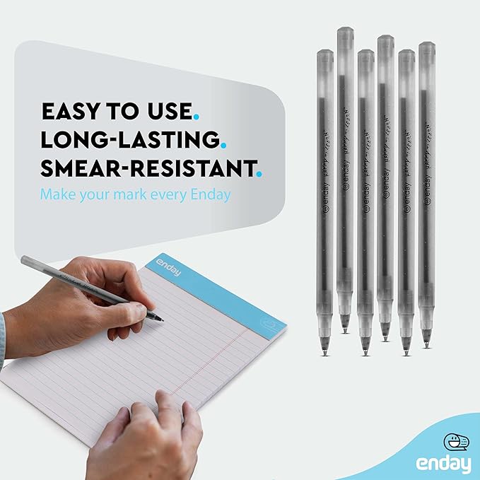 Enday Bulk Ballpoint Pens Black (240 Pack) Ink pens bulk, Medium Point 1.0mm, office, Smooth Writing black ink pens for School, Home, and Office.