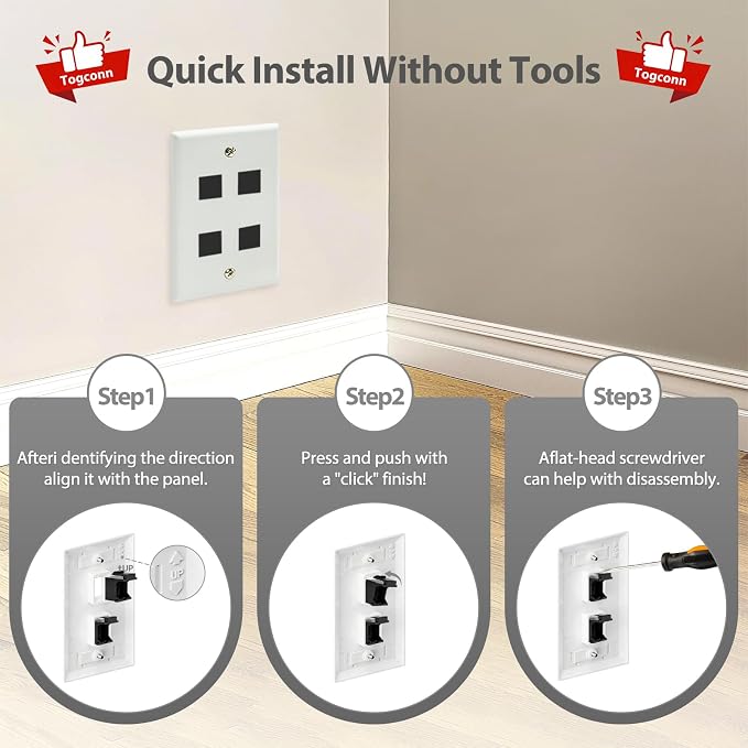 10-Pack Blank Keystone Jack Insert - Image 5