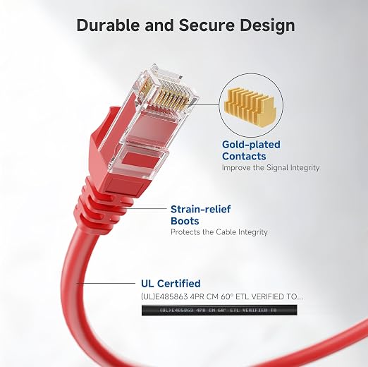 Cable Matters 10Gbps 5-Pack Snagless Short Cat 6 Ethernet Cable - 3ft - Image 4