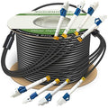 300 Meters 4 Core Industrial TPU LC to LC Outdoor Armored Fiber Optic Cable by YUTIANHOME