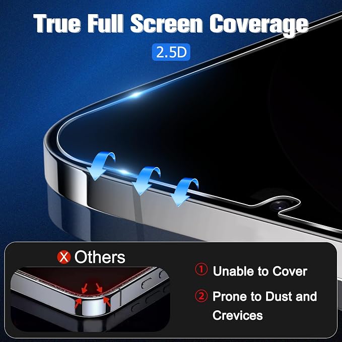 2 Pack Galaxy S26 Plus Anti spy Privacy Screen Protector, 9H Tempered Glass - Image 4