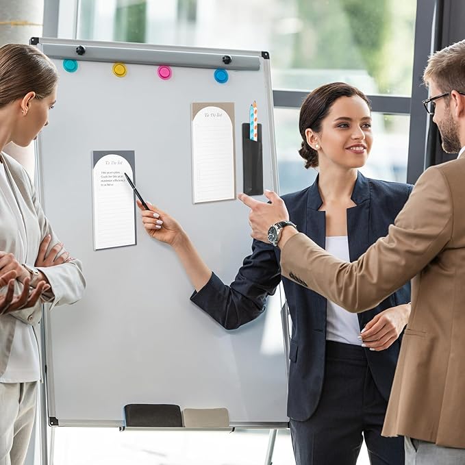 4 Pack Magnetic To Do List Refrigerator with Pen Holder, Totally 200 Sheets Magnetic Note Pad for Fridge Grocery List Magnet Pad for Fridge(Morandi Design)