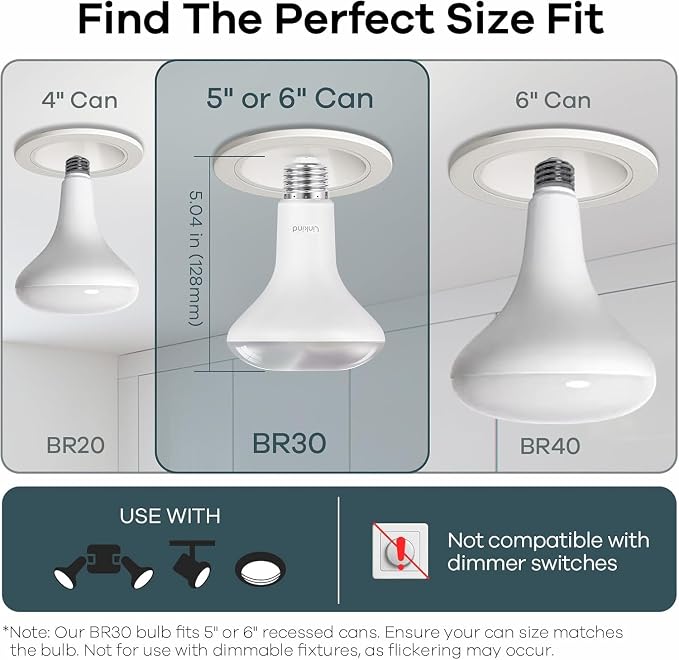 Linkind Matter Smart Light Bulb, BR30 Smart Bulbs, Recessed LED Color Changing - Image 5