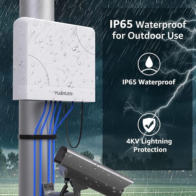 YuanLey 8-Port PoE Switch Gigabit- Waterproof Outdoor Ethernet Unmanaged - Image 4