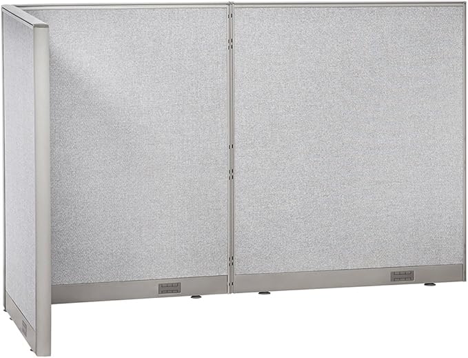 GOF Freestanding L Shaped Office Partition, Large Fabric Room Divider Panel, 36" D x 96" W x 60" H