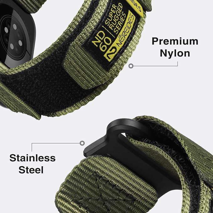 Nereides Compatible with Apple Watch Band Ultra 3/2/1, Nylon Sports Strap with - Image 6