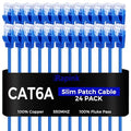 Rapink Patch Cables Cat6a 2ft Slim, Cat6a Ethernet Patch Cable 10G Support by Rapink
