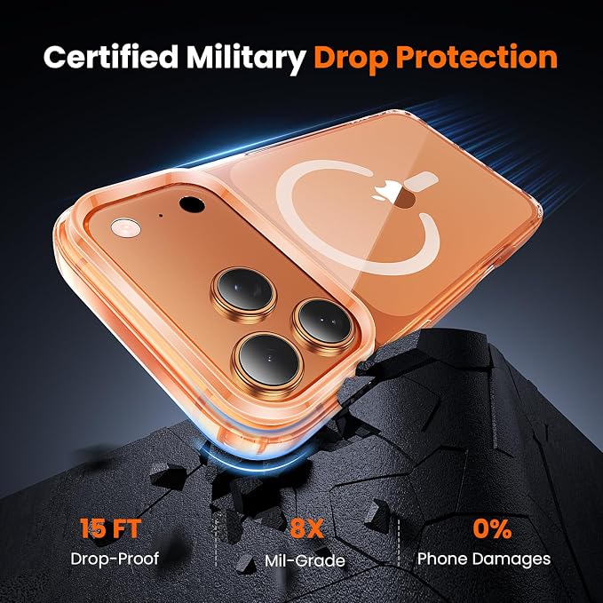 toushion 3 in 1 for iPhone 17 Pro Max Case Clear, Fits MagSafe, Not Yellowing - Image 3