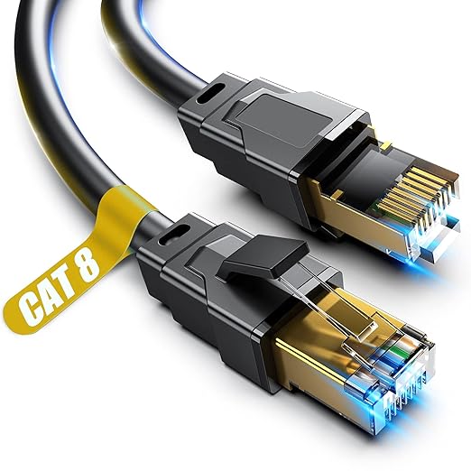 Vabogu Cat 8 Ethernet Cable 3FT, Heavy Duty 26AWG High Speed 40Gbps 2000MHz by VABOGU