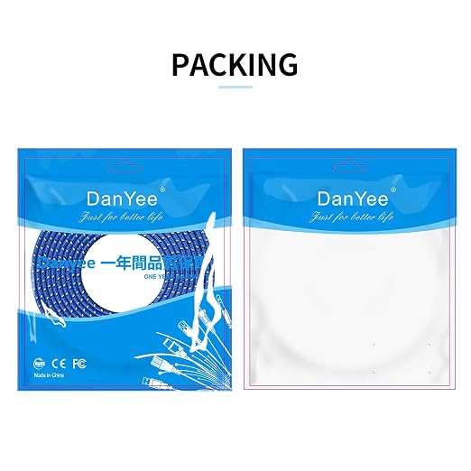 DanYee Cat 8 Ethernet Cable, Nylon Braided 33ft CAT8 High Speed Professional - Image 4