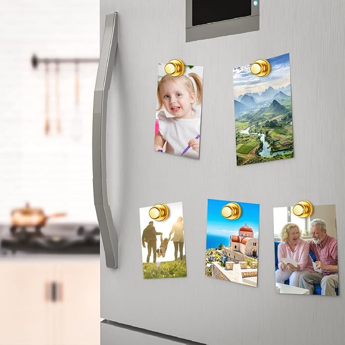 20 Pack Refrigerator Magnets - Magnetic Push Pins, Perfect for Whiteboard, Map, Office, Fridge & Kitchen Use