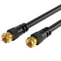 Cables Direct Online Pack of 2 x Coaxial Cables 100FT Black Coax RG6 Male F by CablesDirect