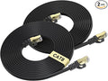 BUSOHE Cat 8 Ethernet Cable 1 FT 2-Pack, 40Gbps 2000MHz Cat8 High Speed Flat by BUSOHE
